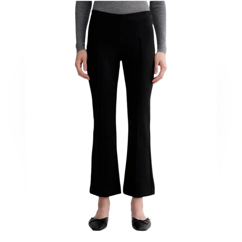 Everlane The Dream Kick Flare Ponte Pants Size M Black Neutral Office Casual - Picture 11 of 11